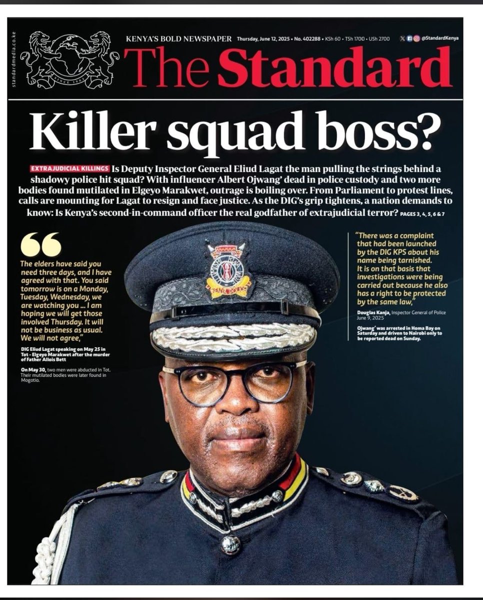 KitzMoses's tweet photo. When we seek #JusticeForAlbertOjwang we need #ArrestEliudLagat because how many other innocent Kenyans have been killed by this squad? https://t.co/zzuawve7nA