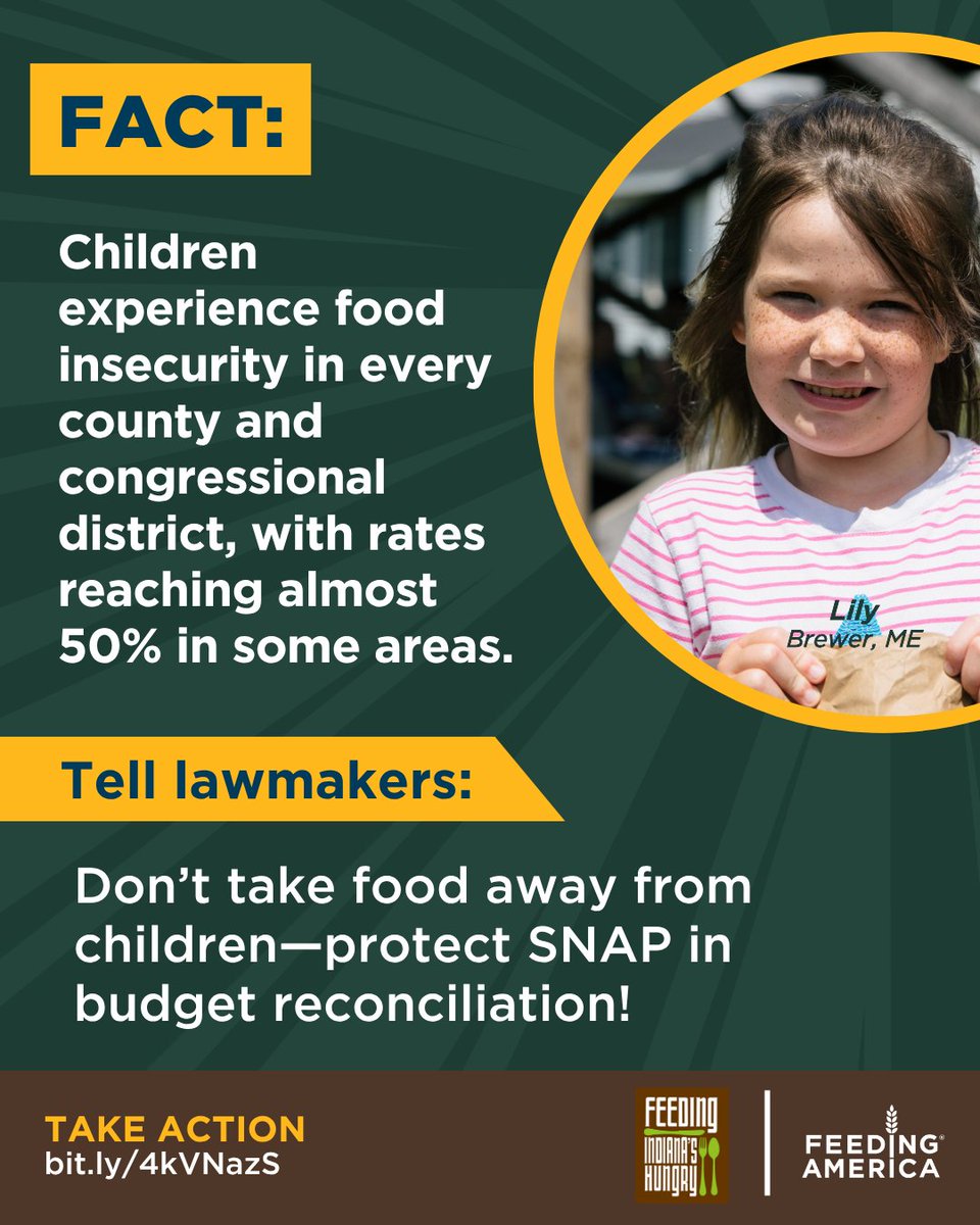 Feeding Indiana’s Hungry (@feedinshungry) on Twitter photo As the Senate considers the biggest cuts to SNAP in history, we join <a href="/FeedingAmerica/">Feeding America</a> in calling on <a href="/SenToddYoung/">Senator Todd Young</a> and <a href="/SenatorBanks/">Senator Jim Banks</a> protect grocery benefits for our neighbors facing hunger. 🚨Take Action: bit.ly/4kVNazS As the Senate considers the biggest cuts to SNAP in history, we join <a href="/FeedingAmerica/">Feeding America</a> in calling on <a href="/SenToddYoung/">Senator Todd Young</a> and <a href="/SenatorBanks/">Senator Jim Banks</a> protect grocery benefits for our neighbors facing hunger. 🚨Take Action: bit.ly/4kVNazS