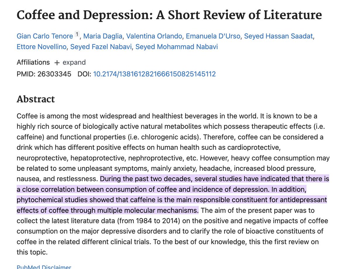 AlpacaAurelius's tweet photo. how coffee acts as an antidepressant:

- antiinflammatory phytochemicals
- caffeine boosts metabolism
- lowers stress via inhibiting 11bhsd1
- increases NAD in the brain
- boosts dopmaine
- makes life way better
- helps you take a huge poo https://t.co/volRWV5A7Q