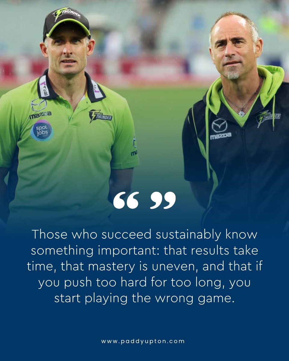 Not all pressure is progress.
Fast isn’t always better.
In sport and life, sustainable growth &gt; urgent success.
Read: What if You’re Working Too Hard?
 paddyupton.com/2025/06/11/wha… 📖
#PaddyUpton #MentalGame