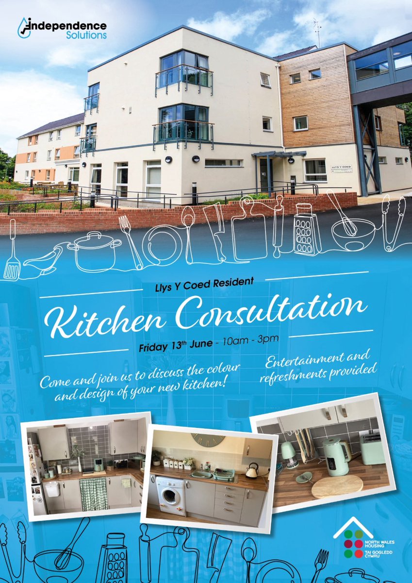 Indep_Sol's tweet image. Looking forward to the resident engagement meeting on Friday at Llys Y Coed for @northwalesha as part of the ongoing kitchen upgrade programme.