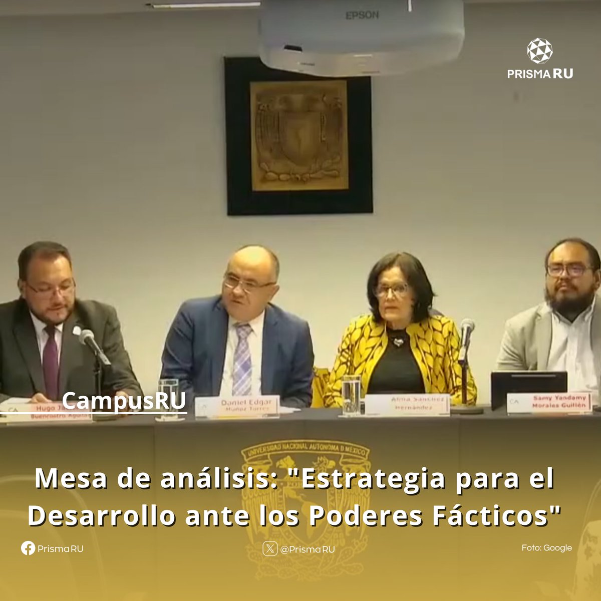 PrismaRU's tweet photo. 💠El Consejo Académico del Área de Ciencias Sociales #CAACS inaugura la mesa de análisis "Estrategia para el Desarrollo ante los Poderes Fácticos" | Nuestra compañera Dulce García (@DulceGarcia007) nos comparte la nota.
#RelatamosAlMundo🌎 #RadioUNAM 96.1 FM 📻 https://t.co/lt5wkaBeu5