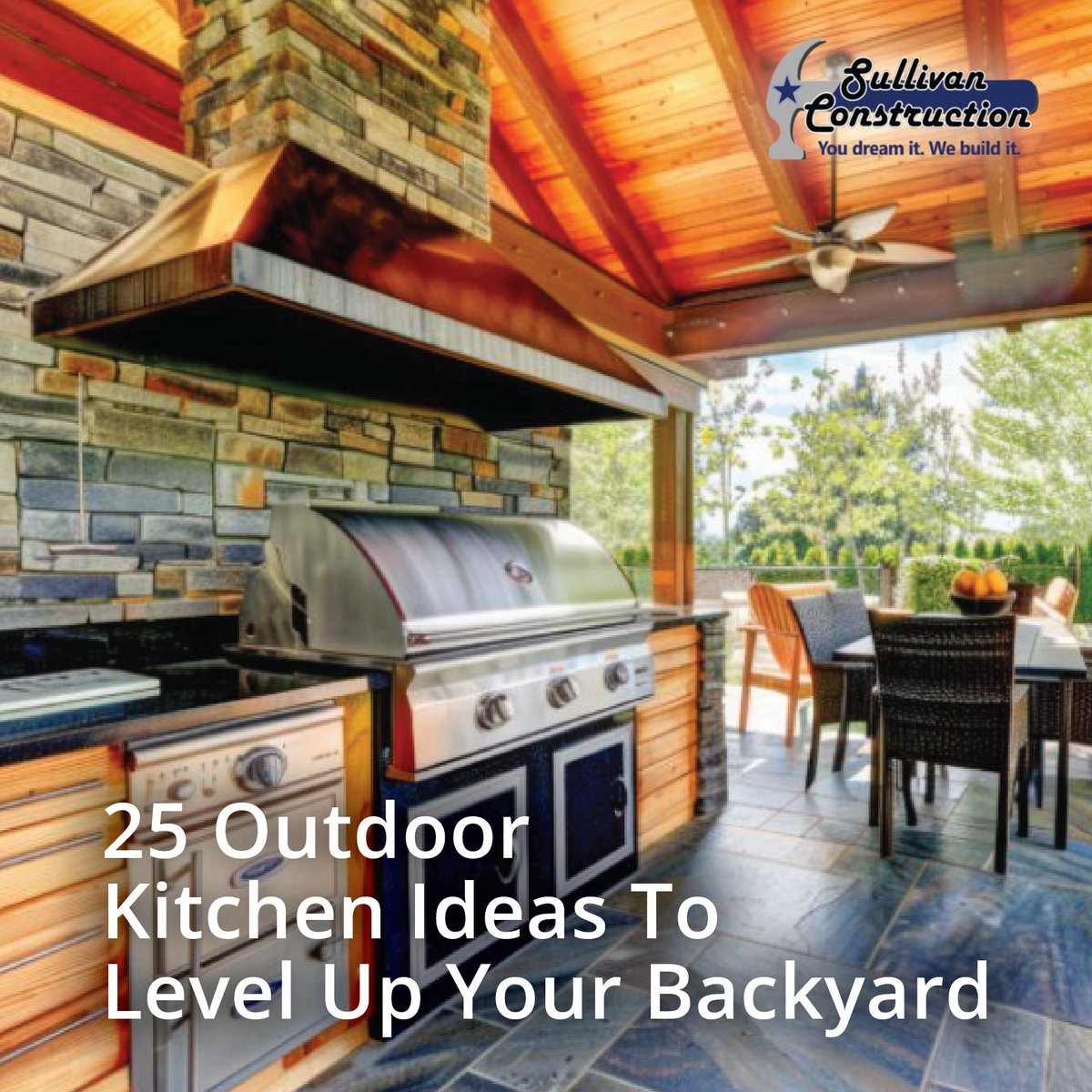 SulivanCOnline's tweet image. An outdoor kitchen isn’t just a luxury--it’s a lifestyle upgrade that brings ease, fun, &amp;amp; flavor to your life.

Visit sullivanconstructiononline.com/25-outdoor-kit… to read our blog, where we brainstorm 25 ideas for your outdoor kitchen, packed with creativity, function, &amp;amp; style.

#customoutdoorkitchen