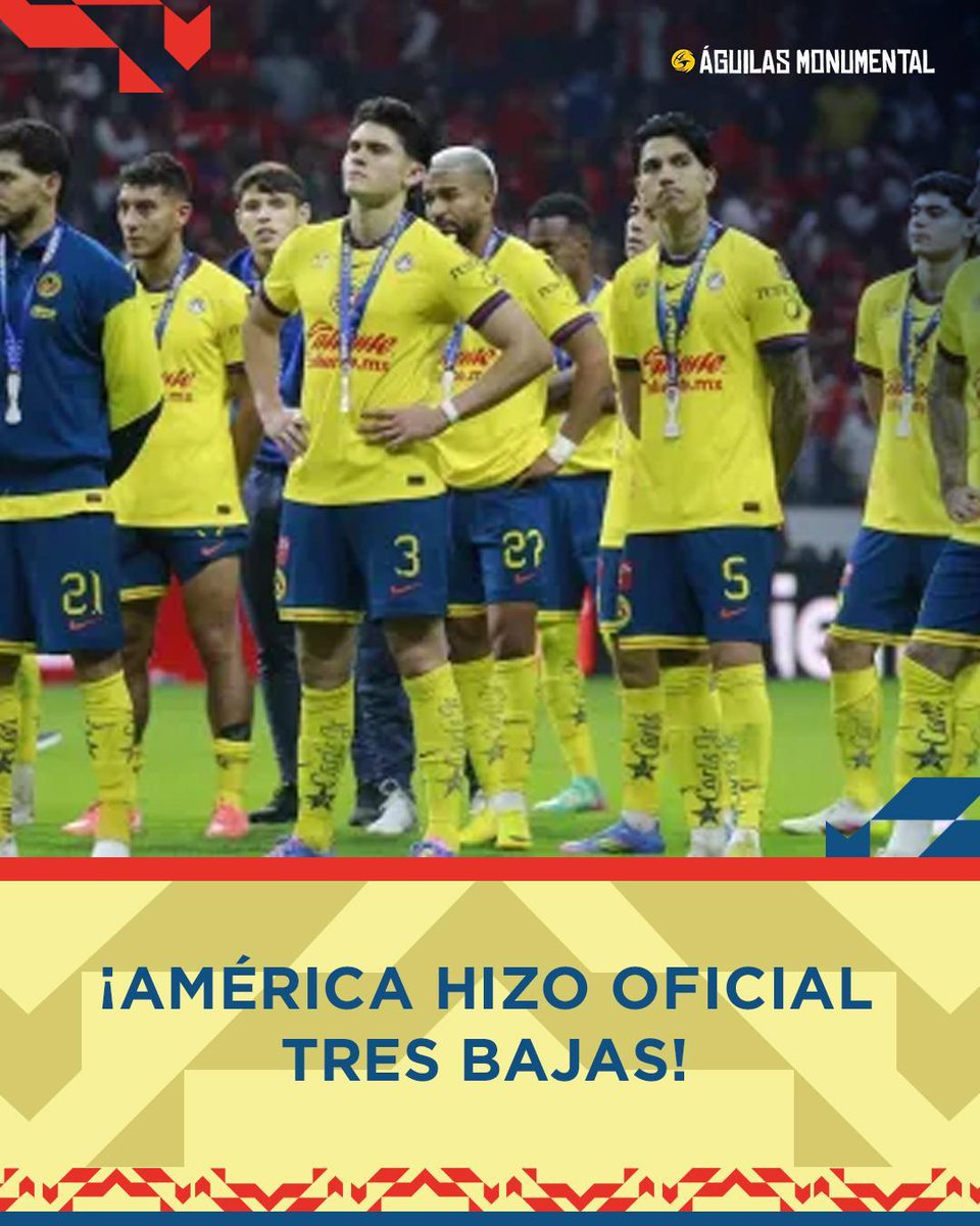 ¡DE UN TIRÓN! 😳

Mira cuáles son los tres jugadores que NO estarán en el plantel del América para el Apertura ⤵️

go.bolavip.com/JrUnXg
