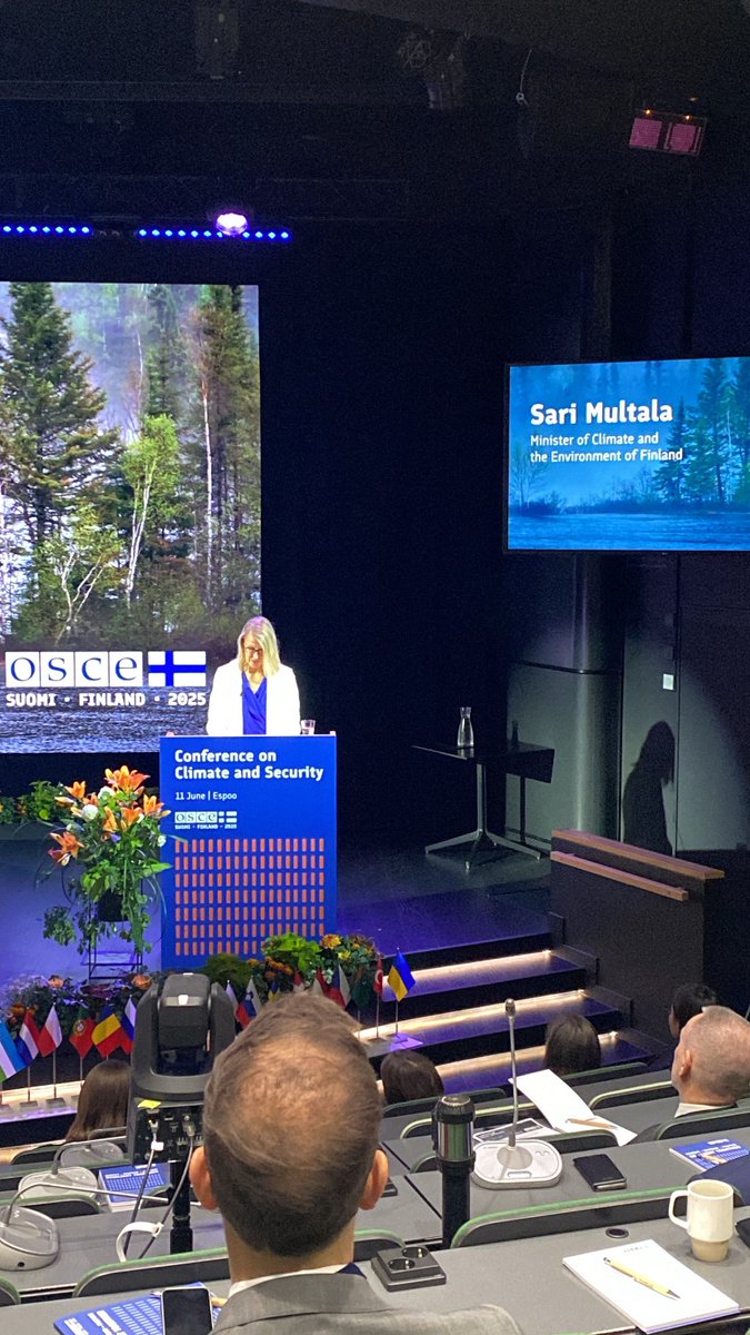 RitaLeDiffard's tweet photo. Great discussion @OSCE Chairpersonship Conference #Climate&amp;Security today on how to increase resilience of #OSCE participating States &amp; respond to security challenges caused by climate change. Thank you Finland 🇫🇮 https://t.co/oZH3VUM74L