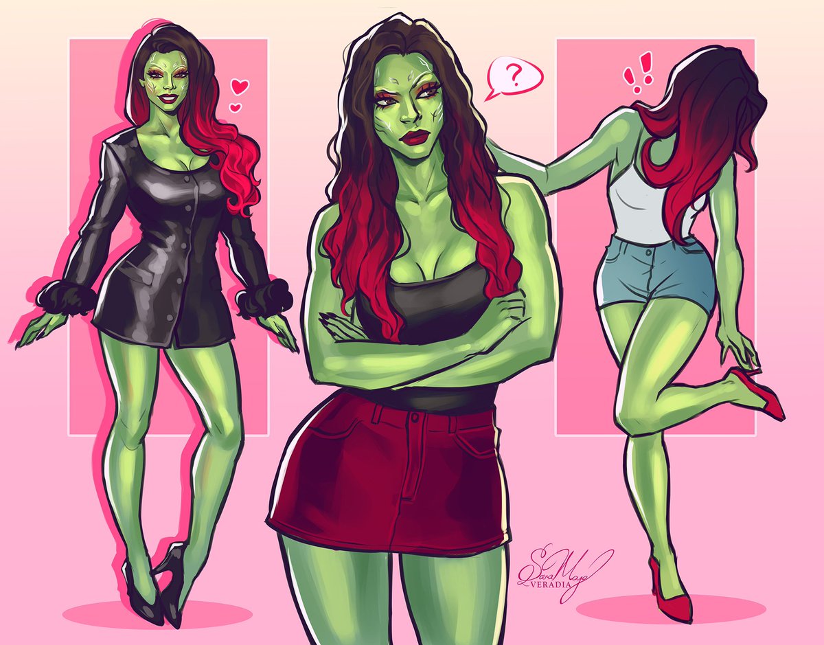 Veradia_'s tweet image. Gamora being cute in earth outfits ππ ποΈ