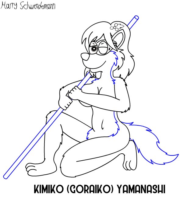 Here is a preview of my Oliver Red marten character, Kimiko, that is part of a large side-project that is in the works.