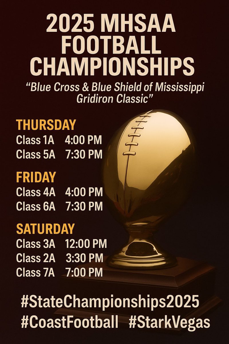 Coast Football™ (@coastfootball) on Twitter photo #SaveTheDate #RoadTrip #StateChampionships2025
#CoastFootball 🏈 #SaveTheDate #RoadTrip #StateChampionships2025
#CoastFootball 🏈