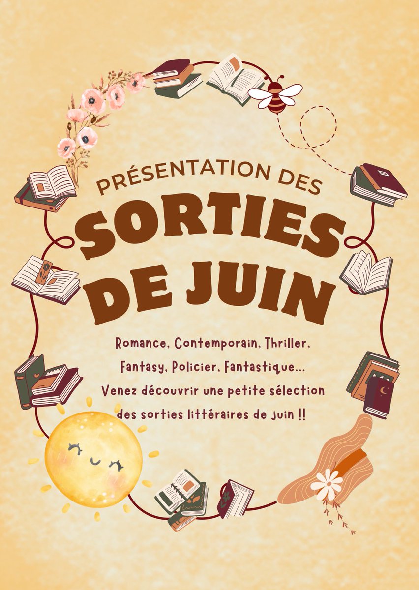 coucouuu tout le monde avec un petit peu de retard voici une présélection des sorties du mois de juin 💛 (pour ce mois il n’y a pas toutes les catégories mais les prochaines sorties seront plus fournies !!!) n’hésitez pas à dire si certains vous intéressent !