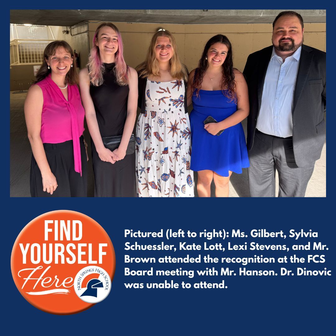 Thanks to the Fulton County Board of Education for recognizing the North Springs Tri-M Music Honor Society chapter for winning National Chapter of the Year from the National Association for Music Education (NAfME) and the Music Honor Society Advisory Council!

Chapter officers: