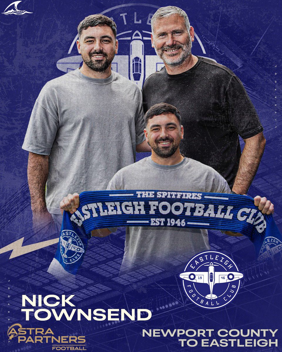 Astra Partners Football (@astrafootball) on Twitter photo Done Deal ✅ #7
✍️ We are delighted to announce <a href="/ntownsend94/">Nicholas Townsend 🇦🇬</a> has signed for <a href="/EastleighFC/">Eastleigh FC</a> following his departure from <a href="/NewportCounty/">Newport County AFC</a>
Congrats Nick!!
#newport #eastleigh #spitfires #transfer #donedeal #nationalleague Done Deal ✅ #7
✍️ We are delighted to announce <a href="/ntownsend94/">Nicholas Townsend 🇦🇬</a> has signed for <a href="/EastleighFC/">Eastleigh FC</a> following his departure from <a href="/NewportCounty/">Newport County AFC</a>
Congrats Nick!!
#newport #eastleigh #spitfires #transfer #donedeal #nationalleague
