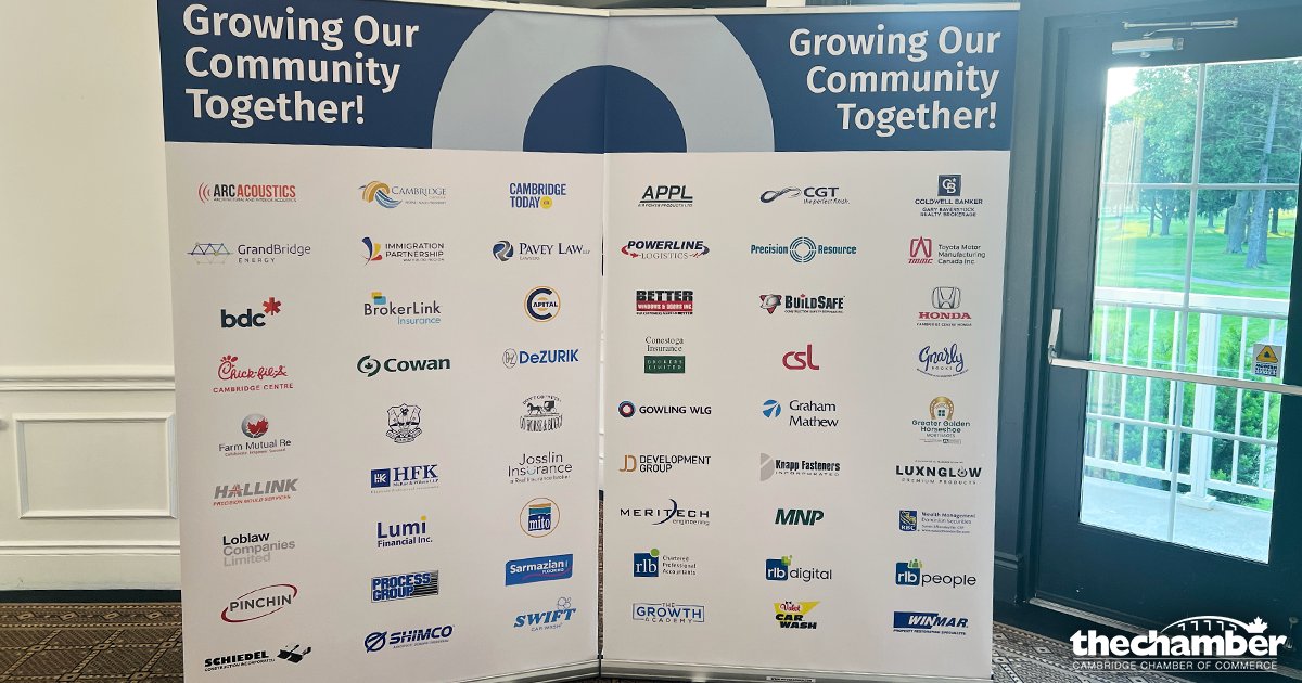 Cambridge Chamber (@my_chamber) on Twitter photo Thanks to the Chamber Members who have included their logos on our new community banners. These banners are a great way to promote your business. Reach out to our Business Development team: evan@cambridgechamber.com & waldy@cambridgechamber.com & lily@cambridgechamber.com Thanks to the Chamber Members who have included their logos on our new community banners. These banners are a great way to promote your business. Reach out to our Business Development team: evan@cambridgechamber.com & waldy@cambridgechamber.com & lily@cambridgechamber.com