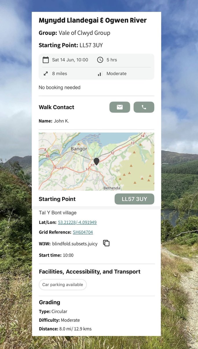 See also the Ramblers UK website or app. for up to date information ramblers.org.uk
Please consider car sharing