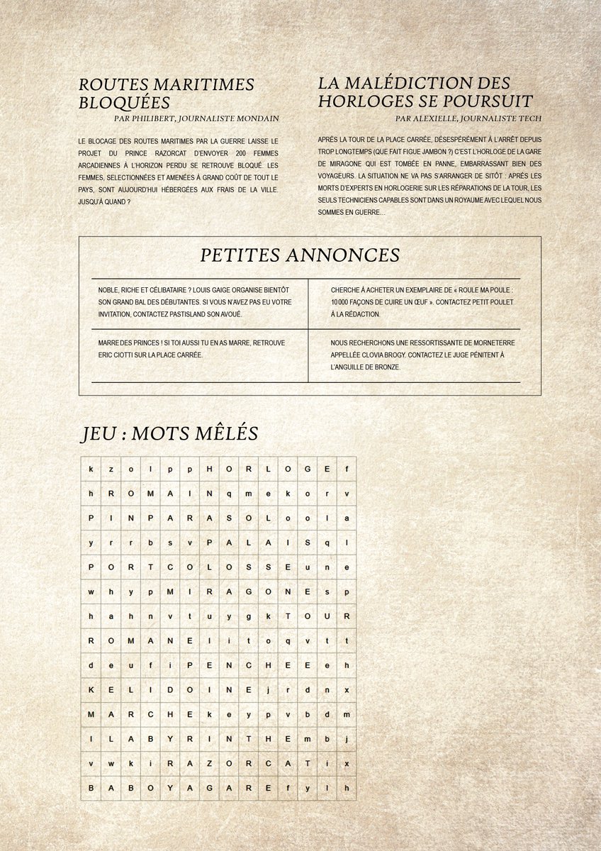 Le Temps de Miragone, la quotidienne :
