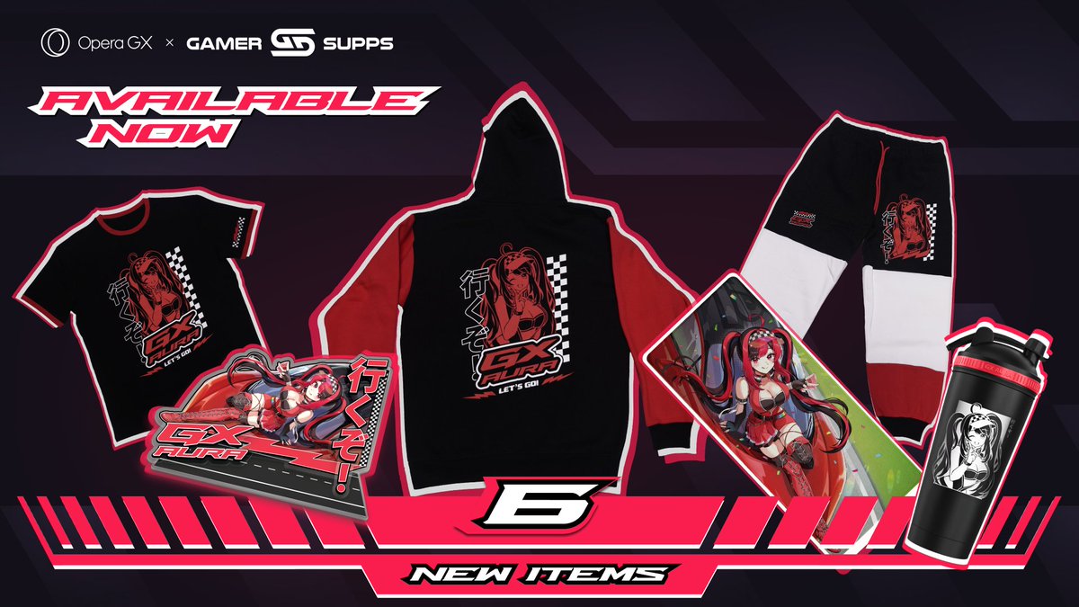 [GX Aura x GamerSupps Merch Drop!]

I've partnered with <a href="/GamerSupps/">Gamer Supps®</a> for my birthday to bring you some amazing Race Queen Aura merch! 🚗🥤

Available for pre-order until June 25!!