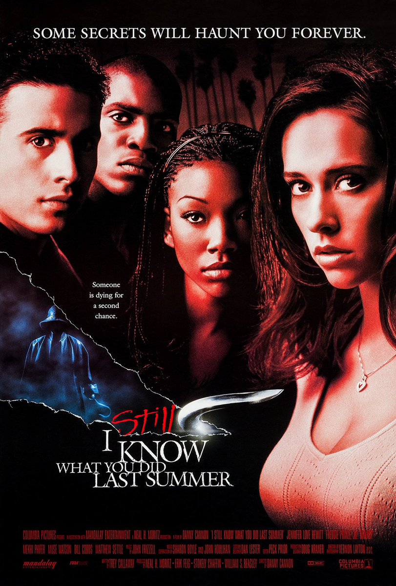 MasterXPosed's tweet photo. Had to do a cast poster like the first two for the new upcoming #IKnowWhatYouDidLastSummer #JenniferLoveHewitt #JulieJames #FreddiePrinzeJr https://t.co/KWrp999usU