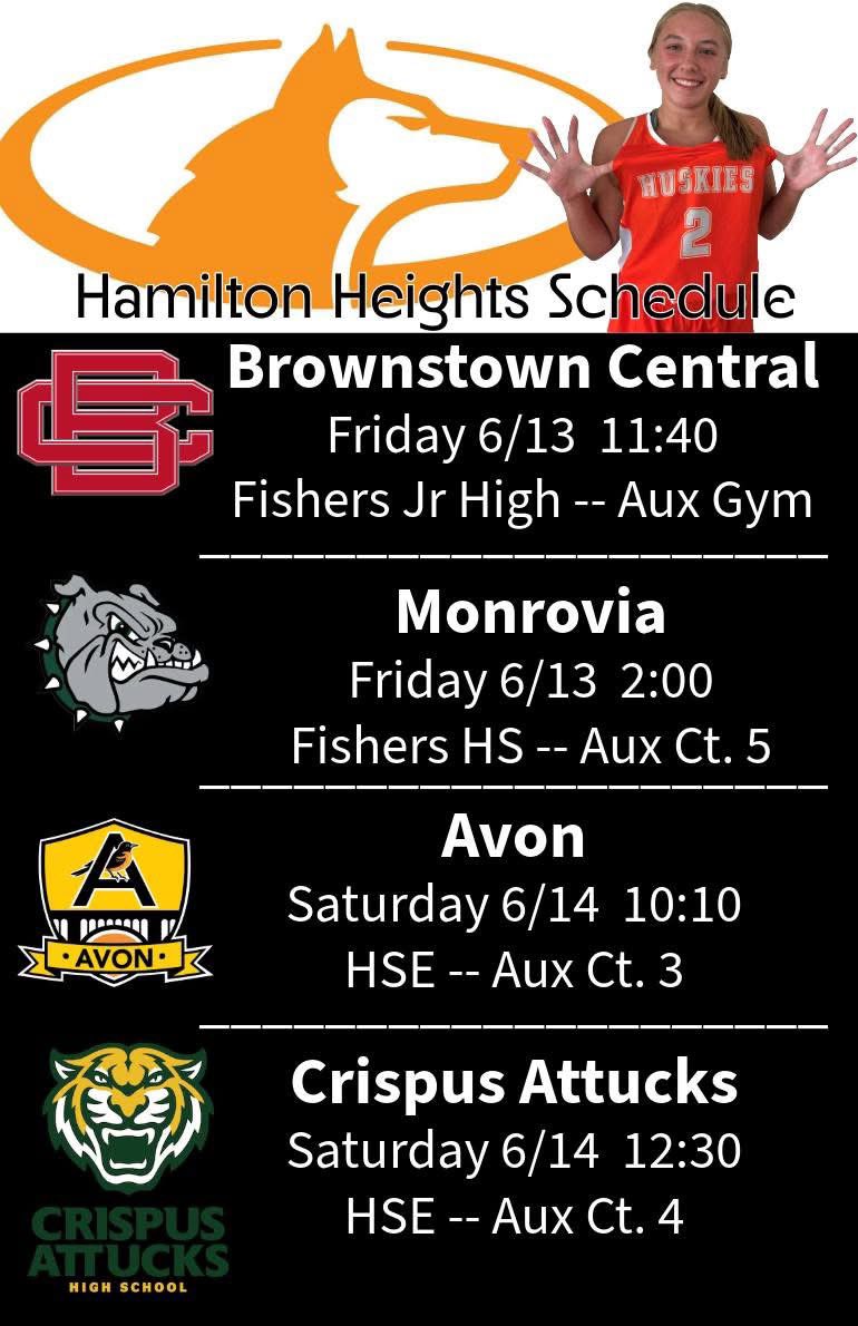 Change in Saturday schedule..