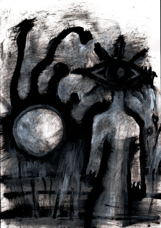 " The Truth in the Corner of the Eye  "   
Acrylic, ink on paper #drawings #sketches