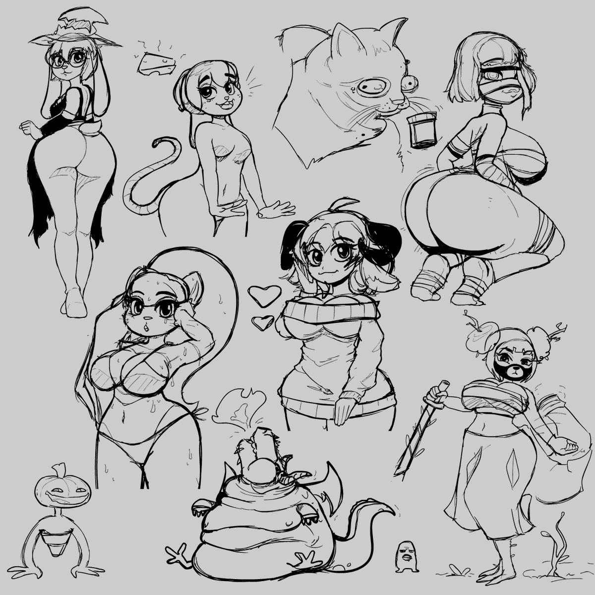 Requested- Doodles 6/11/2025- You can join my discord and ask for some art every Tuesday.