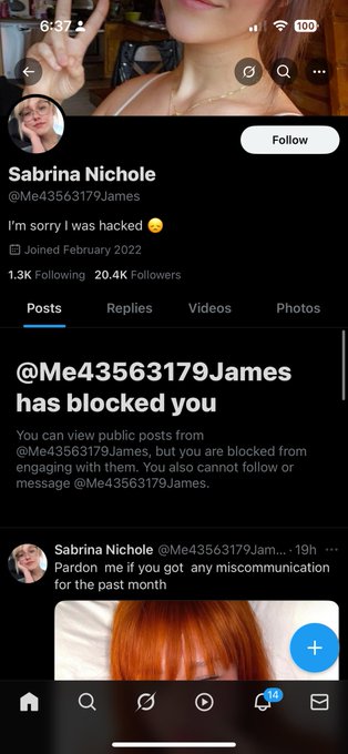 Watch Sabrina Nichole's leaked NSFW photo on TwXstars