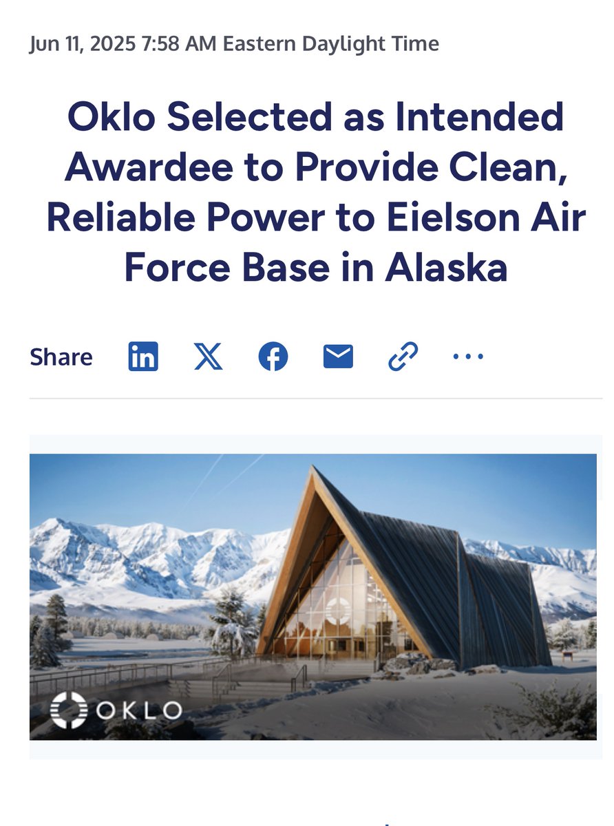 So, just seeing if I have this right?
- OKLO has no revenue
- It has a $10B market cap
- It rallied 30% today on news already announced in 2023
- Immediately announced $400M stock offering

What year is it again?