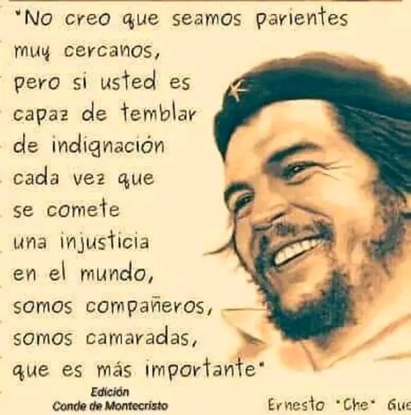 JorgeLu08741862's tweet image. "Yo tuve un hermano.
No nos vimos nunca pero no importaba.
Yo tuve un hermano
que iba por los montes
mientras yo dormía,
(...)
mi hermano mostrándome
detrás de la noche
su estrella elegida."
🖋Julio Cortázar 🇨🇺
#ComoElChe
#Cuba
#SanctiSpiritusEnMarcha