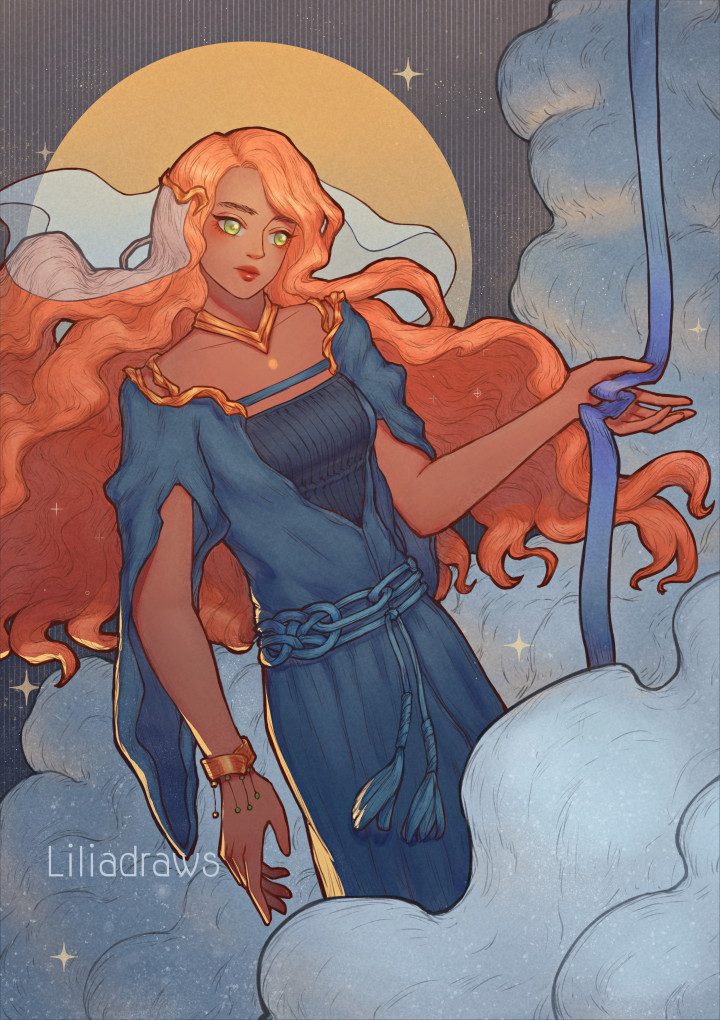 "The Fate-Reader"
A personal illustration about a fantasy world I'm slowly building.