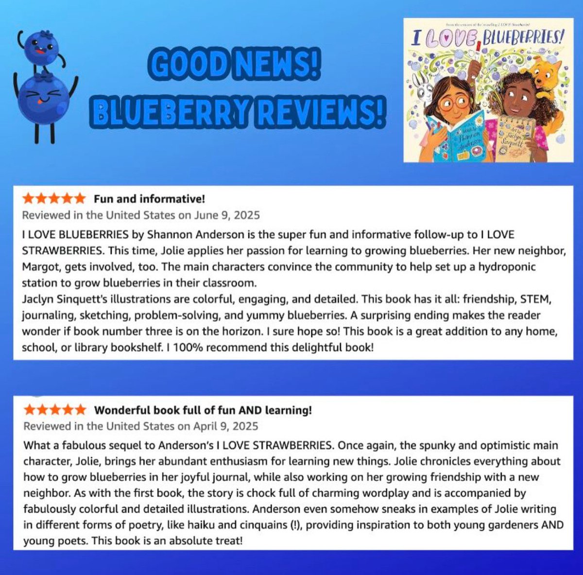 Shannon Anderson, M.Ed (@shannonteaches) on Twitter photo Favorable reviews and positive feedback from kids make all of the work and wait worth it. 🫐 🫐 🫐 <a href="/FeedingMndsPrs/">Feeding Minds Press</a> Favorable reviews and positive feedback from kids make all of the work and wait worth it. 🫐 🫐 🫐 <a href="/FeedingMndsPrs/">Feeding Minds Press</a>