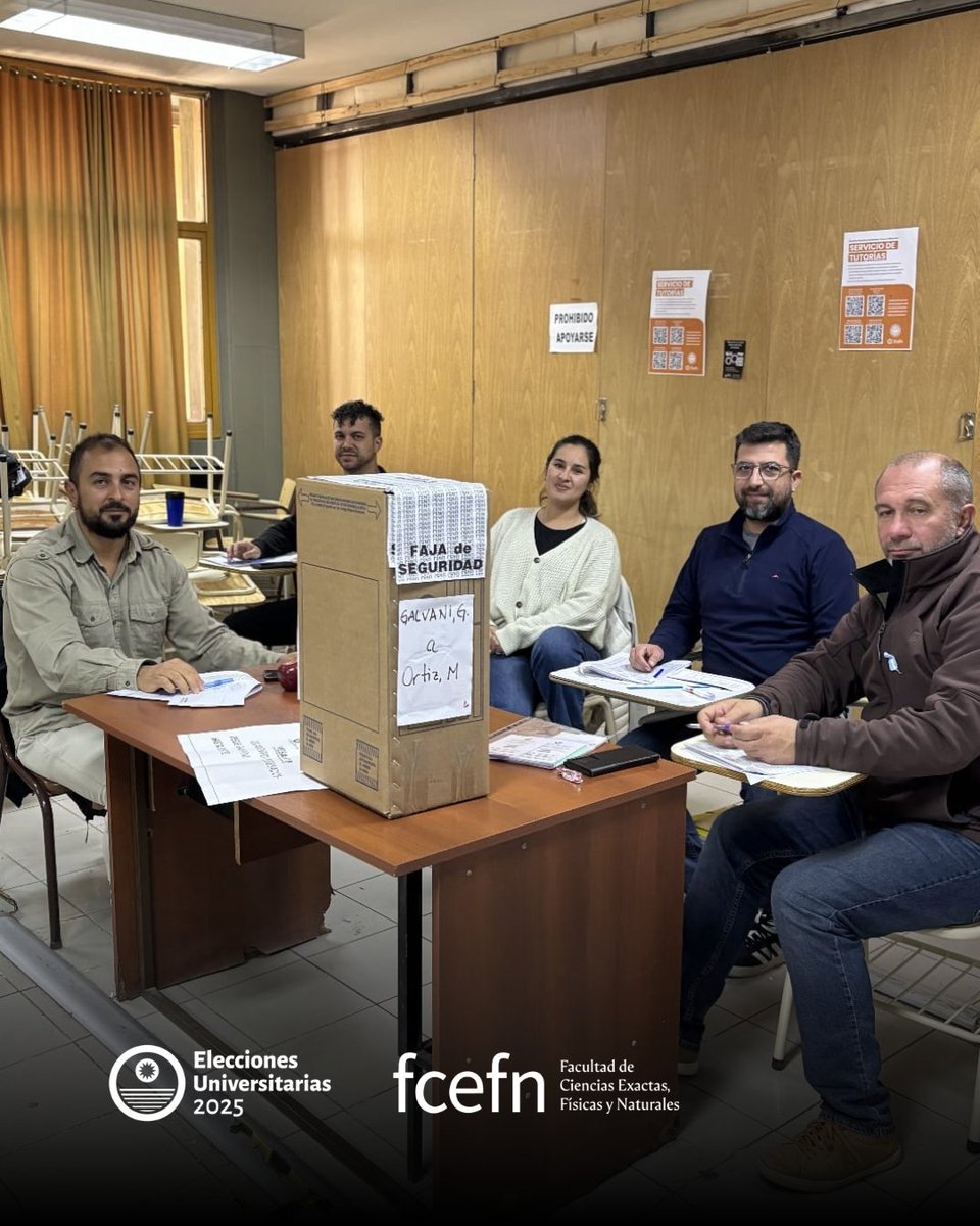 🟠 𝐕𝐨𝐭𝐚𝐜𝐢ó𝐧 𝐞𝐧 𝐥𝐚 𝐅𝐚𝐜𝐮𝐥𝐭𝐚𝐝 𝐝𝐞 𝐂𝐢𝐞𝐧𝐜𝐢𝐚𝐬 𝐄𝐱𝐚𝐜𝐭𝐚𝐬, 𝐅í𝐬𝐢𝐜𝐚𝐬 𝐲 𝐍𝐚𝐭𝐮𝐫𝐚𝐥𝐞𝐬 #UNSJ2025 

#EleccionesUniversitarias #UNSJ #SanJuan #Argentina