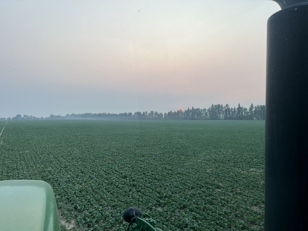 With all the dust &amp; smoke in the air, the cab of the sprayer is the best place to be!

Praying for much needed rain to help with forest firefighting efforts and to sustain the crops and pastures that we farmers have worked so hard to grow.