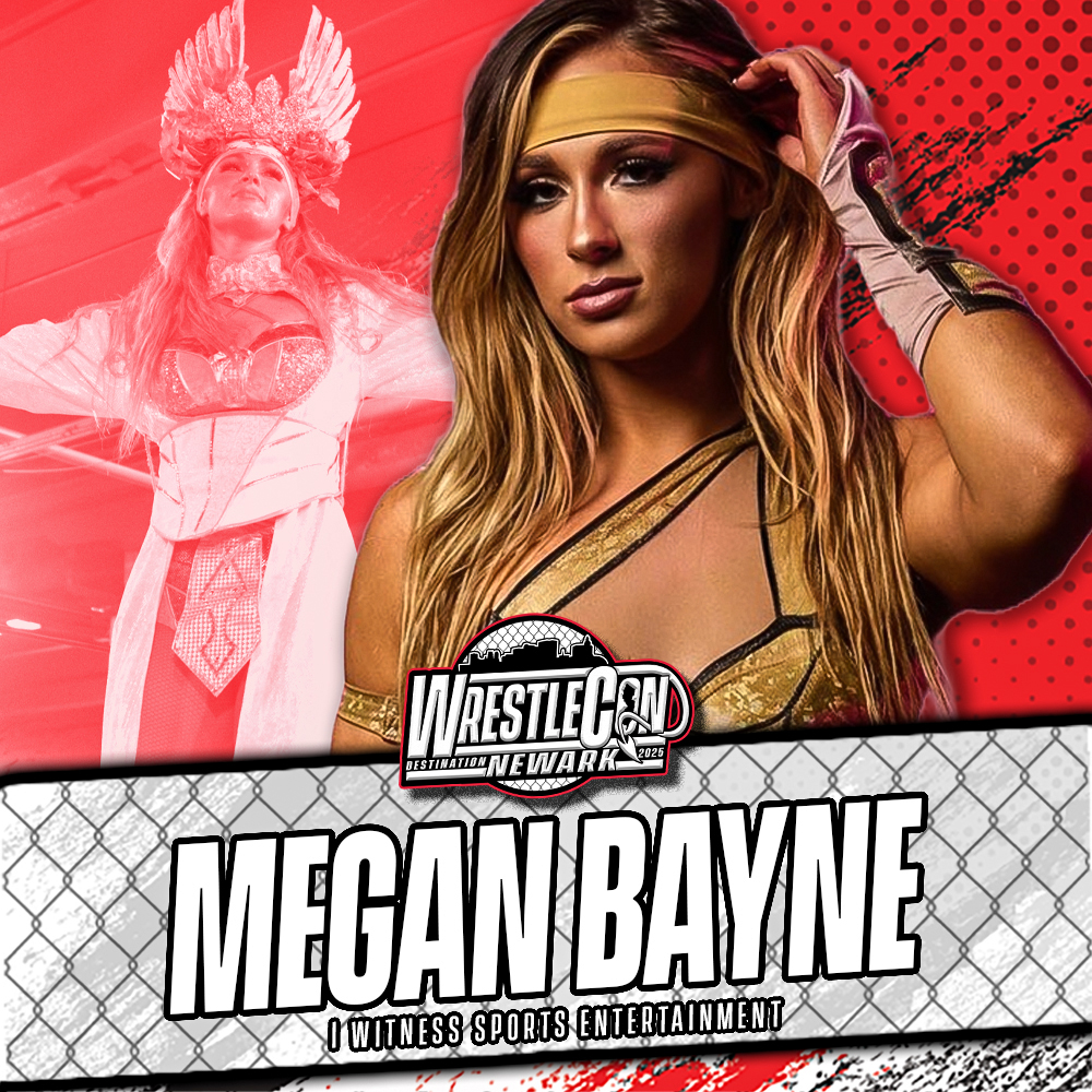 WrestleCon (@wrestlecon) on Twitter photo Bow Down! Another Dynamite addition to New Jersey. Please welcome "The Megasus" Megan Bayne. She will be appearing exclusively on Saturday. No preorders at this time, but she will be $40/40/$60 at the table. <a href="/meganbayne/">MEGAN BAYNE ⚡️ メーガン・ベーン</a> Bow Down! Another Dynamite addition to New Jersey. Please welcome "The Megasus" Megan Bayne. She will be appearing exclusively on Saturday. No preorders at this time, but she will be $40/40/$60 at the table. <a href="/meganbayne/">MEGAN BAYNE ⚡️ メーガン・ベーン</a>