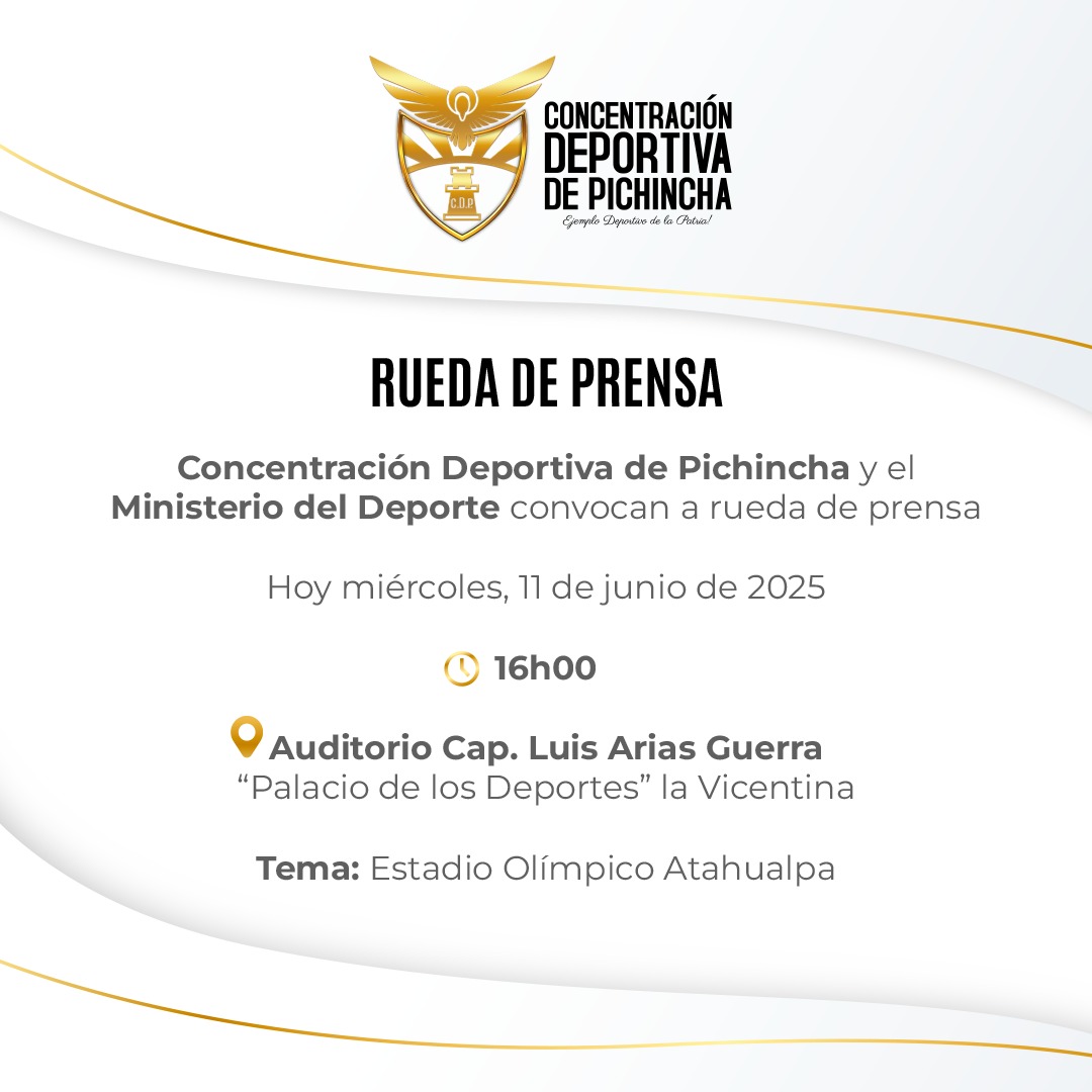 🚨URGENTE | Rueda de prensa conjunta con <a href="/DeporteEc/">Ministerio del Deporte 🇪🇨</a> 👇
