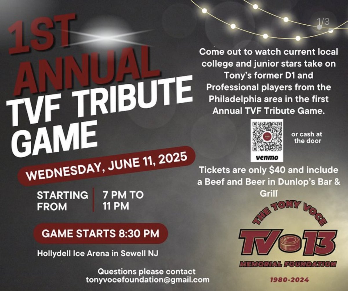 FlyersWarriors's tweet image. Join us tonight at the Hollydell Ice Arena while we celebrate the life of Coach Tony Voce in the Inaugural TVF Tribute Game.
Suiting up for the seasoned vets roster is Bill Duffy and Kevin Emore of the Flyers Warriors.