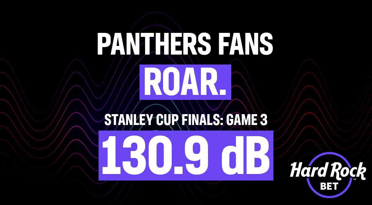 JUST IN: Florida Panthers fans at Stanley Cup Final Game 3 exceeded the Guinness World Record for the loudest crowd roar!

hardrock.bet/news/nhl-playo…