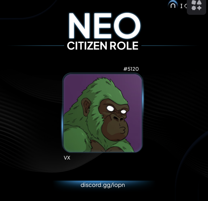 Your ID is offchain. Mine isn’t.
Minted my Neo-Citizen card in <a href="/IOPn_io/">IOPn</a>.
A sovereign Layer 1 begins with identity.
discord.gg/iopn