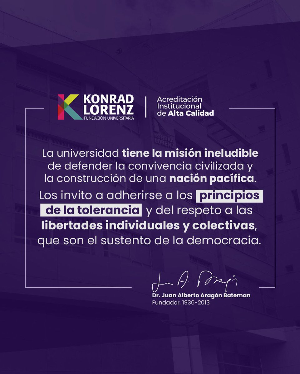 🎓 La universidad es más que un lugar de saber: es un espacio para construir país.

En tiempos donde el diálogo y el respeto son más necesarios que nunca, reafirmamos nuestro compromiso con la convivencia civilizada y la construcción de una nación en paz. 🤝🇨🇴