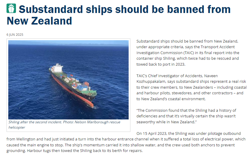 4n6expert's tweet photo. Days after TAIC recommends "Substandard #ships should be banned from #NewZealand" an @interislander #ship suffers yet another power #failure. #maritime #marine #shipping #Interislander #ferry #SOLAS @mercoglianos @maritimenz https://t.co/EZ8lskFGf8