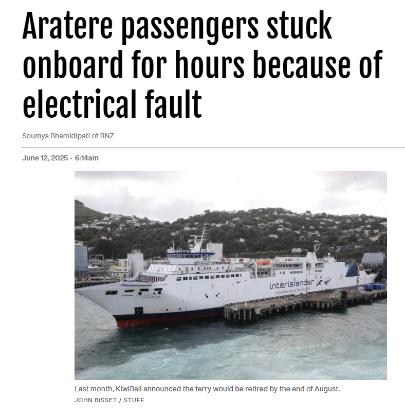 4n6expert's tweet photo. Days after TAIC recommends "Substandard #ships should be banned from #NewZealand" an @interislander #ship suffers yet another power #failure. #maritime #marine #shipping #Interislander #ferry #SOLAS @mercoglianos @maritimenz https://t.co/EZ8lskFGf8