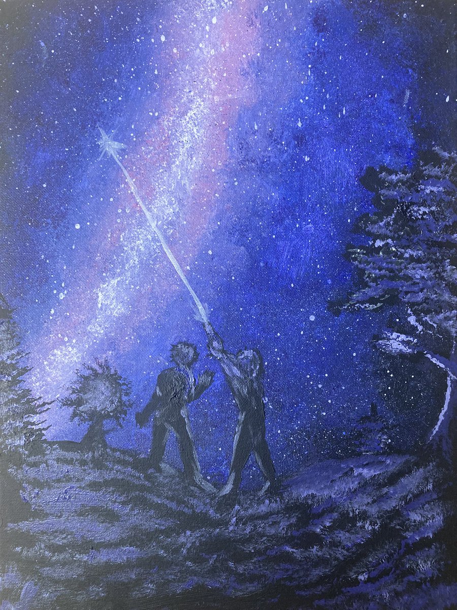 R4zzb3rr13z's tweet image. My camera makes it more blue for some strange reason, so I edited it in the other image lmao…… anywhoooooo

Siegrein Painting :3!!
They’re going to take the universe 🧡
#siegrein #didispellthatright #seigrein