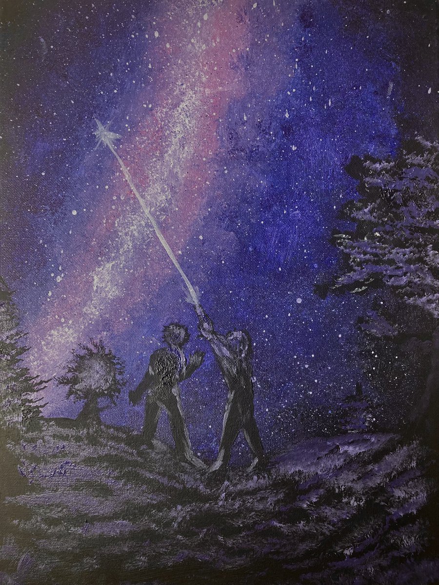 R4zzb3rr13z's tweet image. My camera makes it more blue for some strange reason, so I edited it in the other image lmao…… anywhoooooo

Siegrein Painting :3!!
They’re going to take the universe 🧡
#siegrein #didispellthatright #seigrein