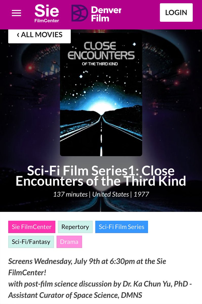 OurCE3K's tweet image. Any Close Encounters of the Third Kind fans near Denver? Mothership will be approaching in July! denverfilm.eventive.org/films/682663a7…