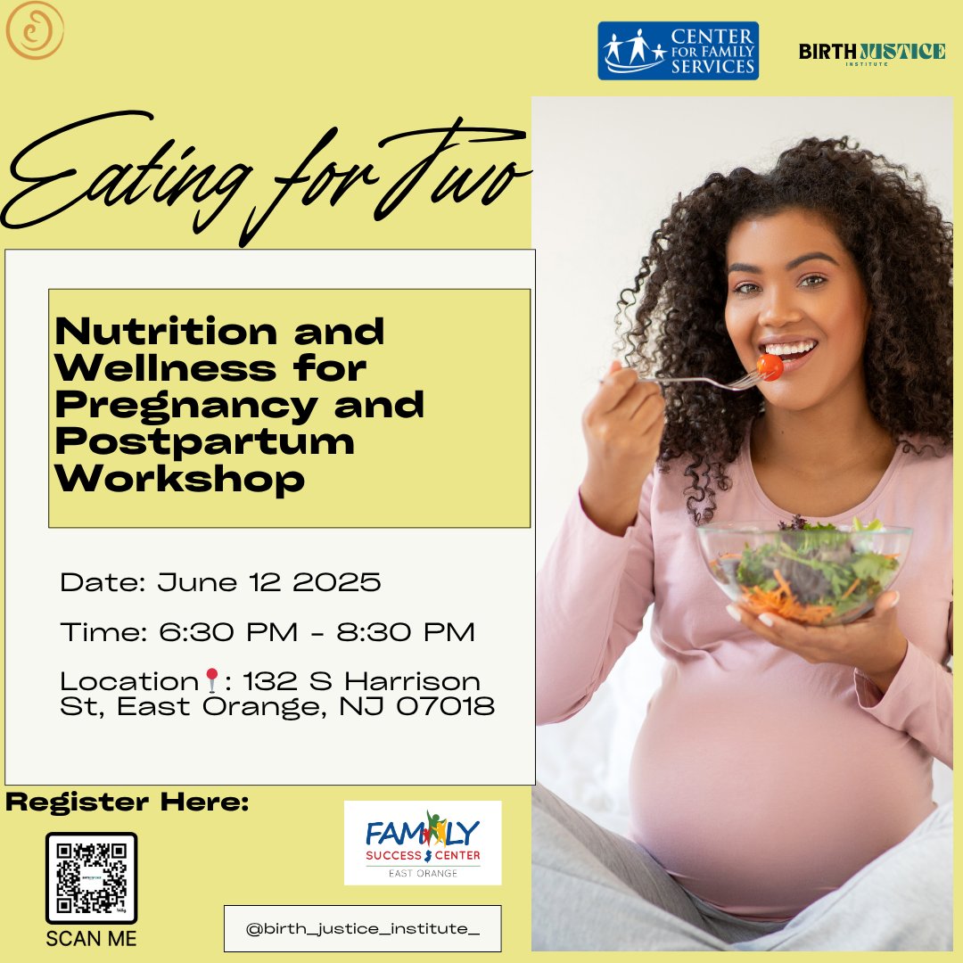 📣 Upcoming Workshop Alert!Eating For Two: Nutrition and Wellness for Pregnancy and Postpartum
🗓 Thursday, June 12, 2025

Join us for a nourishing and empowering conversation on how to care for your body and spirit through food during pregnancy and the postpartum journey. 🌿✨