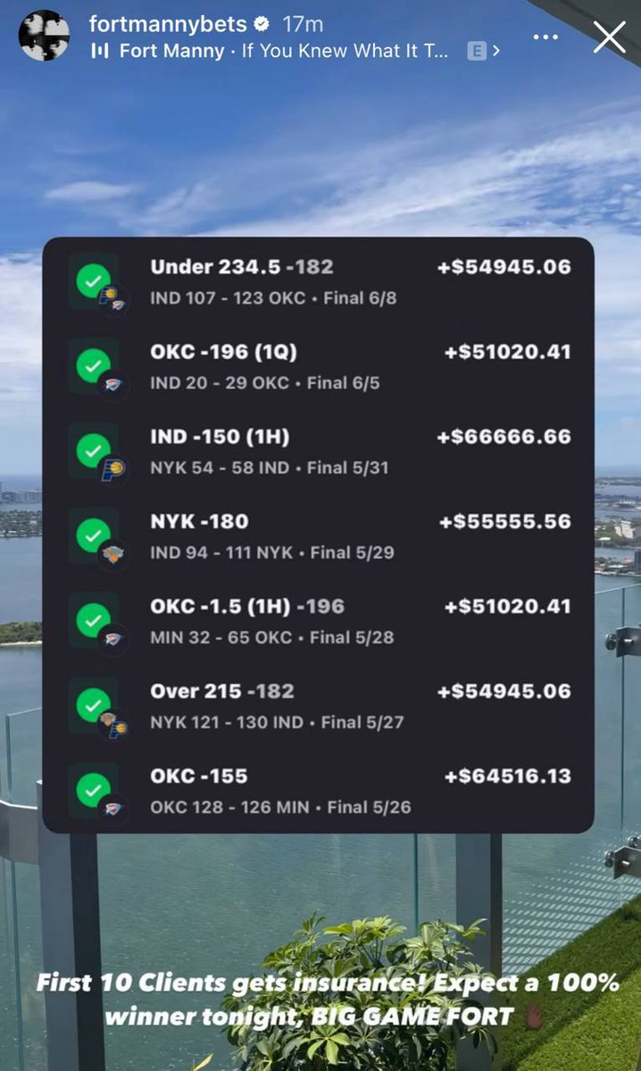 NeverLoseSystem's tweet image. 💥ANOTHER WINNING DAY LOADIN⌛💵💸

🔴EARLY CAPPER EXCLUSIVES NOW AVAILABLE❗️⬇️

🎯Cesar Exclusivo 
🔴(7-0 Run)🤯🔥

🚦Q9 100k Lock of the Week 🔴(108-24 Run)🤯🔥

🏀NBA FINALS ARE BACK🏆⬇️

🧘🏿‍♂️FMB 100k Exclusive 
🔴(7-0 Last 7 NBA Calls)🤯🔥

Dm➡️ us ✅to join the team‼️