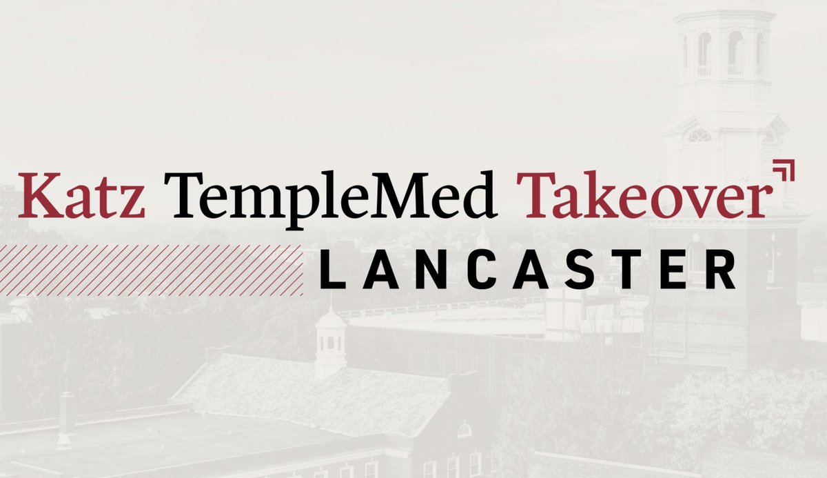 Amy Goldberg (@ajgtemplesurg) on Twitter photo Lancaster-area alumni! Join me for the #KatzTempleMedTakeover on June 19 at the Cork Factory Hotel.
Reconnect with fellow grads and hear more about what’s ahead for @KatzTempleMed.
🔗 RSVP: us17.list-manage.com/survey?u=405dd… Lancaster-area alumni! Join me for the #KatzTempleMedTakeover on June 19 at the Cork Factory Hotel.
Reconnect with fellow grads and hear more about what’s ahead for @KatzTempleMed.
🔗 RSVP: us17.list-manage.com/survey?u=405dd…