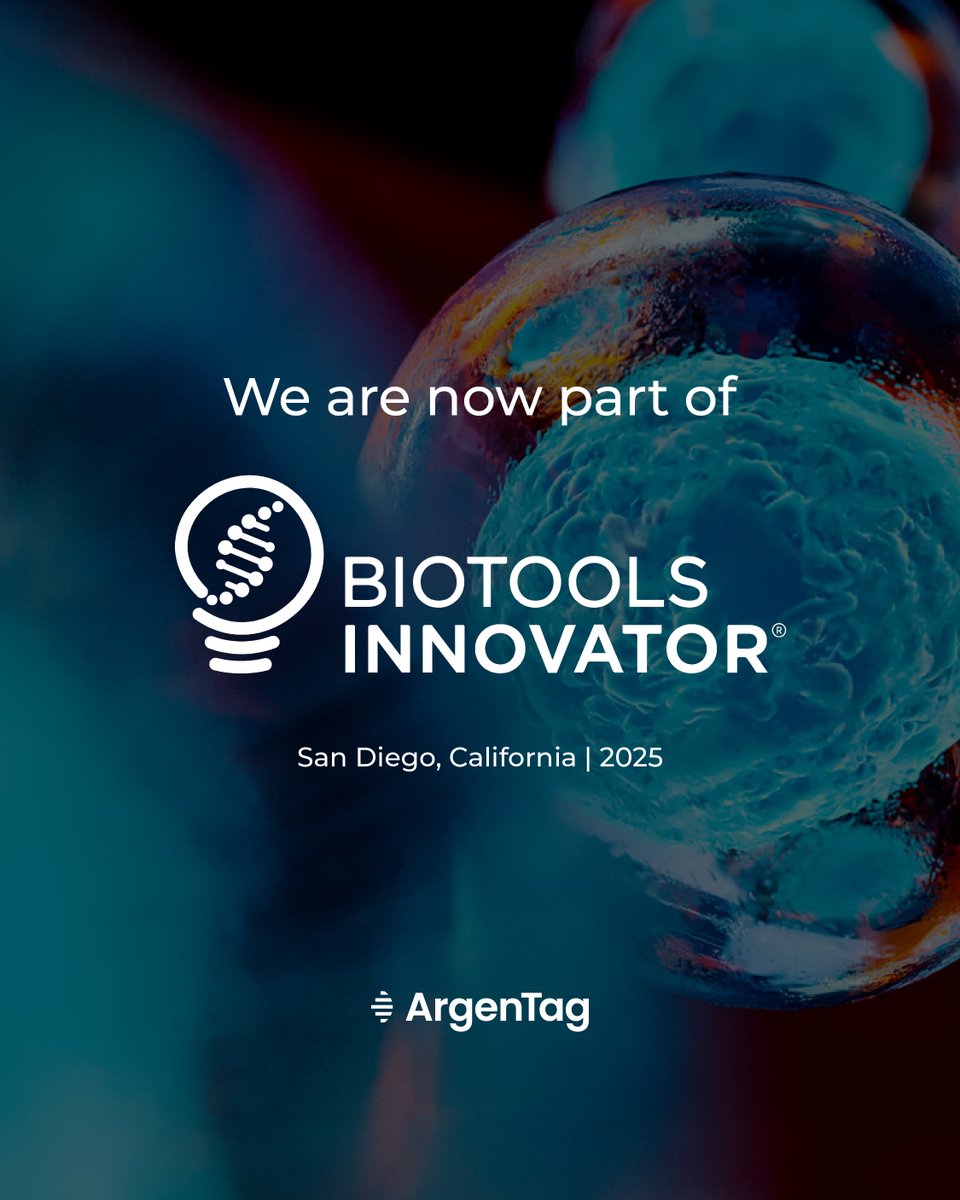 ArgenTag (@argentagbio) on Twitter photo We're incredibly excited to share that ArgenTag 🧬 has been selected for the 2025 <a href="/BTInnovator/">BioTools Innovator</a> cohort!
This milestone reflects a huge accomplishment for our team and the power of our platform to transform scientific discovery.
We can't wait to get started! 🚀 We're incredibly excited to share that ArgenTag 🧬 has been selected for the 2025 <a href="/BTInnovator/">BioTools Innovator</a> cohort!
This milestone reflects a huge accomplishment for our team and the power of our platform to transform scientific discovery.
We can't wait to get started! 🚀