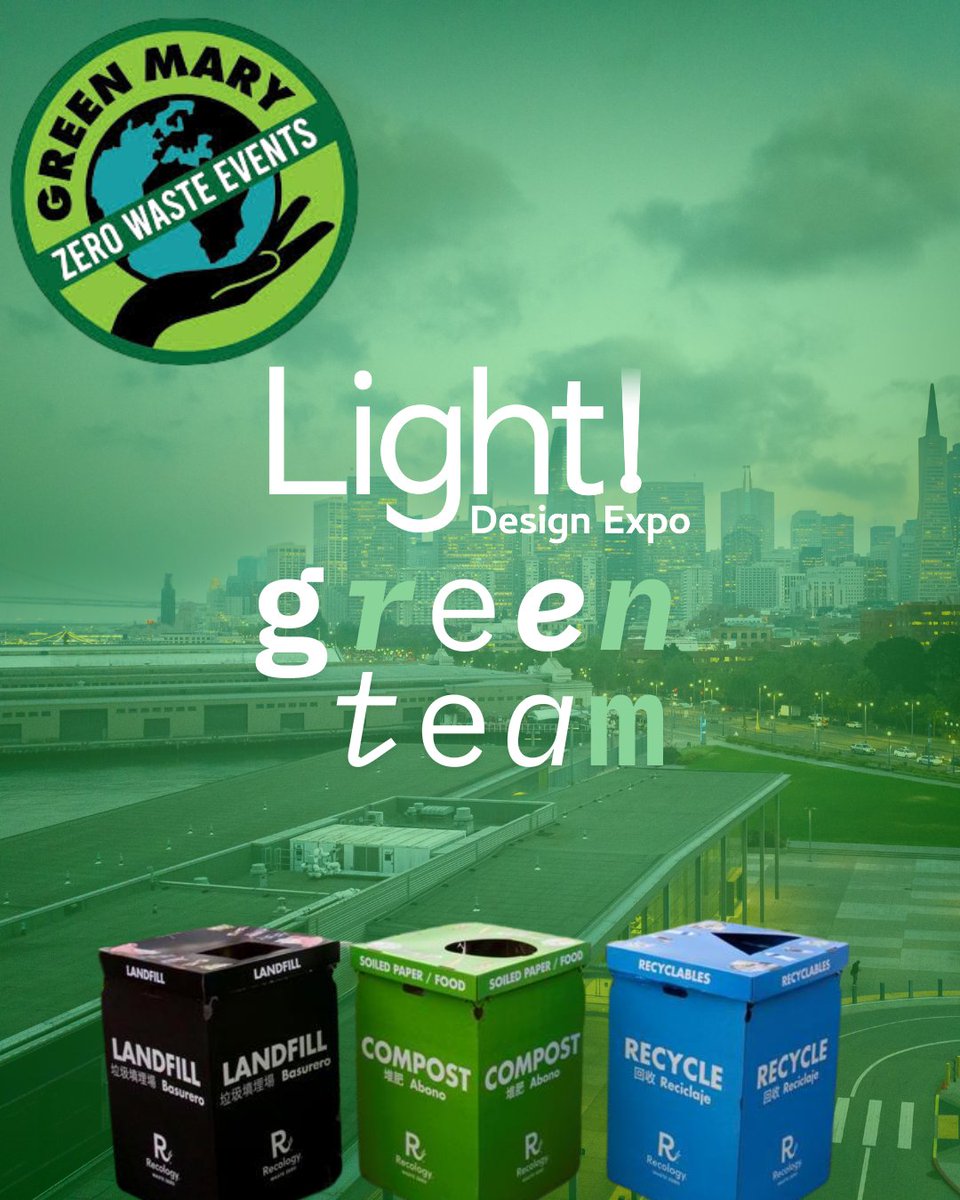 Keeping it GREEN  <a href="/Light/">c.c</a>! Design Expo
June 12th, Pier 27, San Francisco 
At Light!, we take pride in our efforts to reduce waste at our event each year. We hope that you will join us. Our “Green Team” will show you how! #Recylce #Compost #Reuse #KeepItGreen