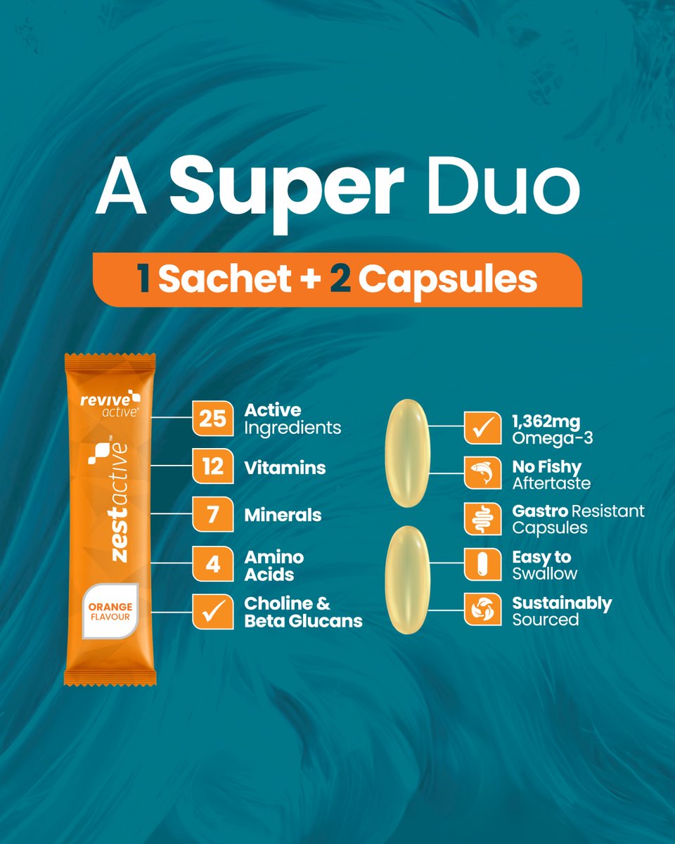 Don’t walk, RUN for this Limited Time offer 🏃‍♀️

Get a 30-day supply of Zest Active PLUS a FREE 7-day trial of Omega Active – the ultimate pairing for energy, vision, brain, and heart❤️🧠

Shop here 👉tinyurl.com/2wzdn8y5

#ZestActive #OmegaActive #ReviveActive