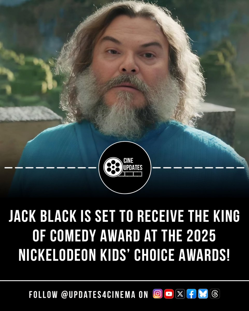 Jack Black is set to receive the King of Comedy Award at the 2025  Nickelodeon Kids' Choice Awards. #JackBlack #KidsChoiceAwards #KingOfComedy  #Nickelodeon, image size:961x1200