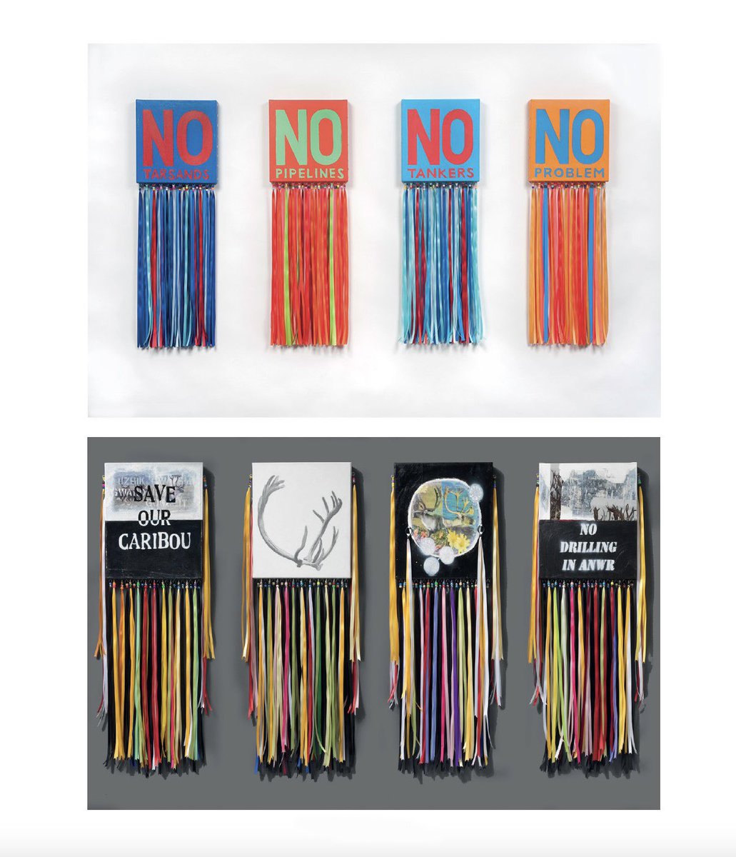 These powerful banners from Bruno Canadien’s Freedom Fighter series were included in our anthology, To Feel the Earth as One’s Skin. 💙