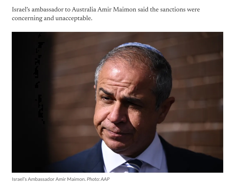 Israeli minister sanctions hailed as consequential step 
The sanctions were applied for “extremist violence &amp; serious abuses of Palestinian human rights with the pair barred from travelling to Aust &amp; any assets in the country being frozen.excerpt
thenewdaily.com.au/news/politics/…